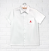 A White Short Sleeve Shirts from CDNIS in size 4T for boy. (Front View)
