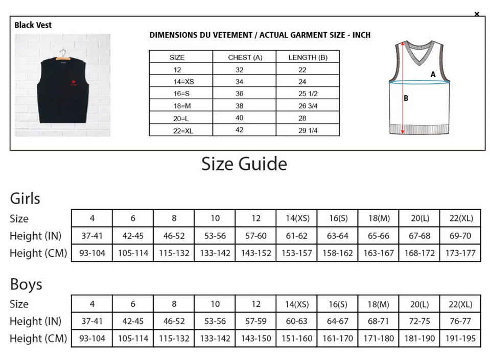 A Black Sweater Vests from CDNIS in size 4T for neutral. 