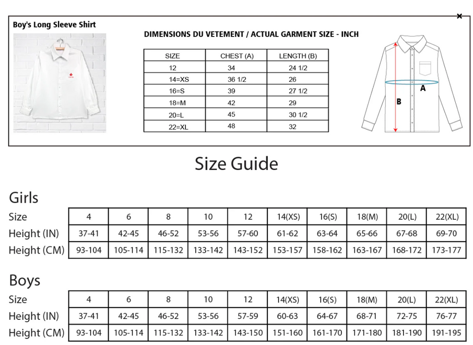 A White Long Sleeve Shirts from CDNIS in size 4T for boy. 