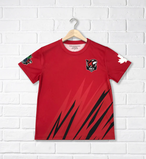 A Red Short Sleeve T Shirts from CDNIS in size 4T for neutral. (Front View)