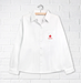 A White Long Sleeve Shirts from CDNIS in size 4T for girl. (Front View)