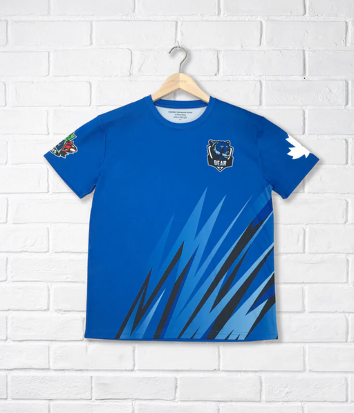 A Blue Short Sleeve T Shirts from CDNIS in size 4T for neutral. (Front View)