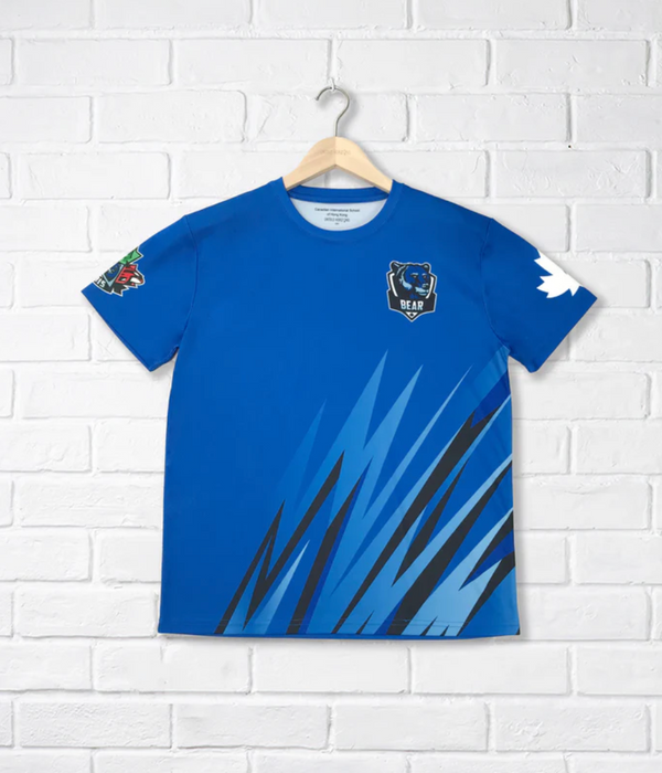 A Blue Short Sleeve T Shirts from CDNIS in size 4T for neutral. (Front View)