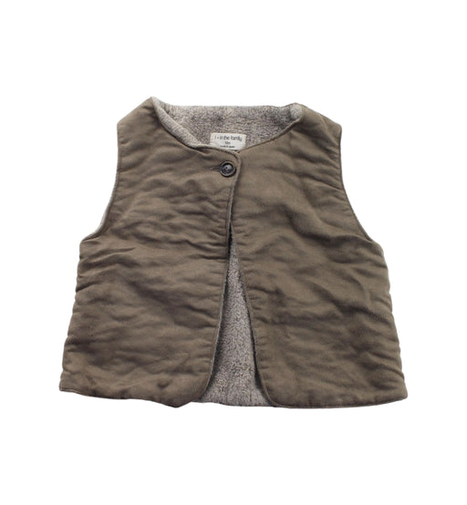 A Brown Dress Up Vests from 1 + in the family in size 6-12M for girl. (Front View)
