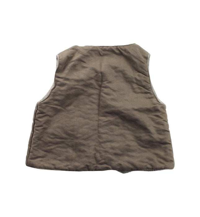 A Brown Dress Up Vests from 1 + in the family in size 6-12M for girl. (Back View)