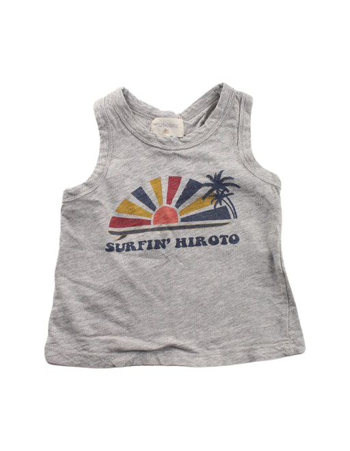 A Grey Sleeveless T Shirts from Louis Louise in size 6-12M for boy. (Front View)