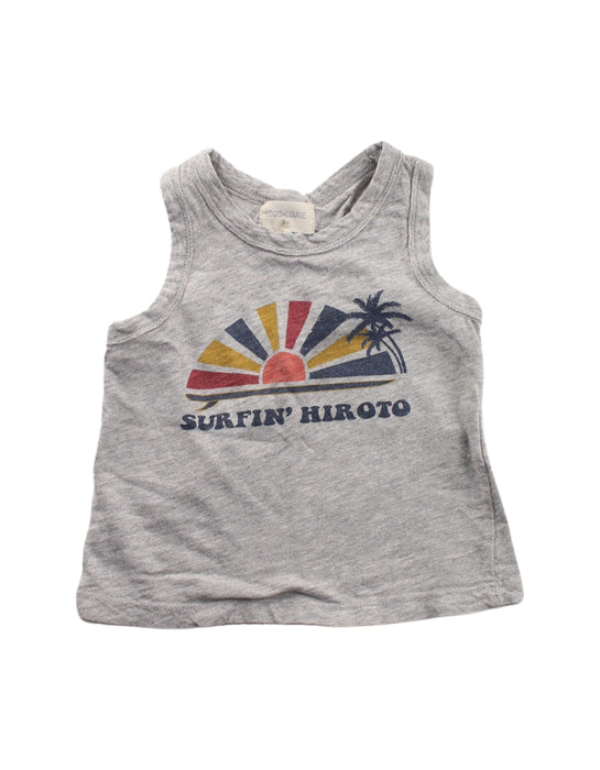 A Grey Sleeveless T Shirts from Louis Louise in size 6-12M for boy. (Front View)
