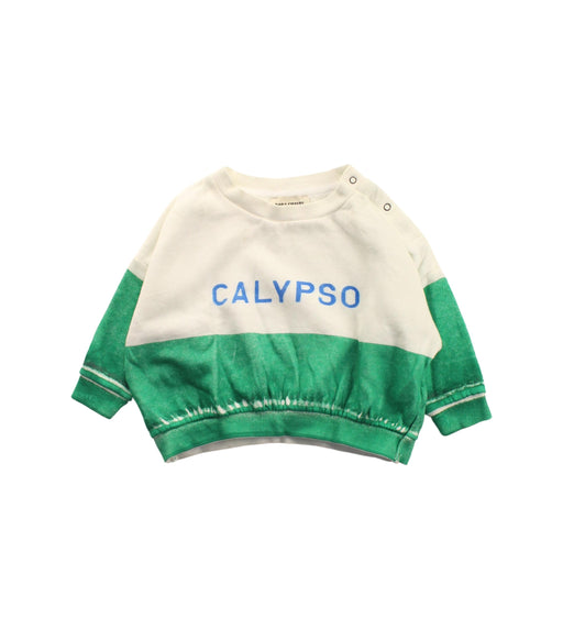 A Green Buttoned Sweatshirts from Bobo Choses in size 6-12M for boy. (Front View)