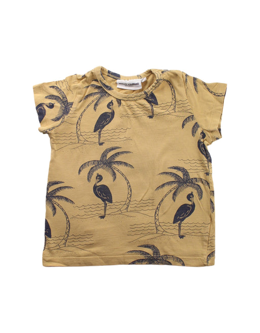 A Yellow Short Sleeve T Shirts from Mini Rodini in size 12-18M for girl. (Front View)