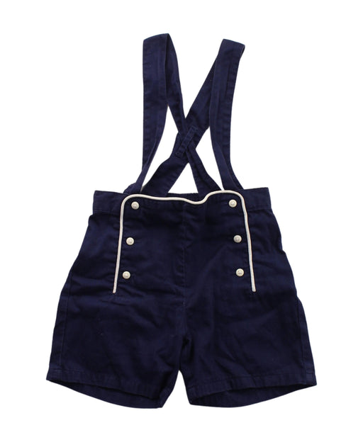 A Blue Overall Shorts from Janie & Jack in size 12-18M for girl. (Front View)