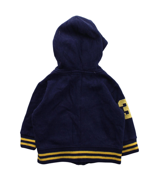 A Blue Zippered Sweatshirts from Polo Ralph Lauren in size 6-12M for boy. (Back View)