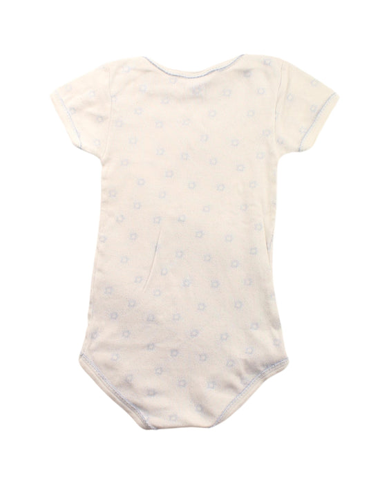 A Blue Short Sleeve Bodysuits from Petit Bateau in size 2T for boy. (Back View)