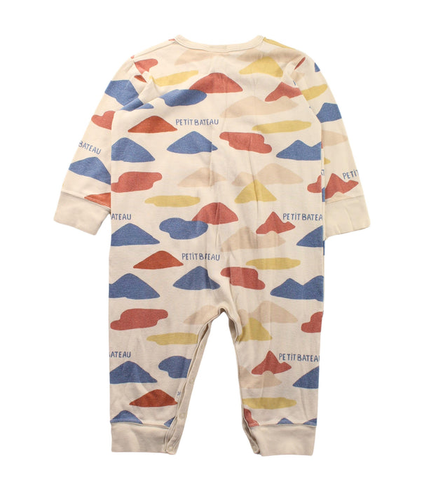 A White Long Sleeve Jumpsuits from Petit Bateau in size 12-18M for neutral. (Back View)