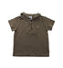 A Green Short Sleeve Polos from Petit Bateau in size 12-18M for boy. (Front View)