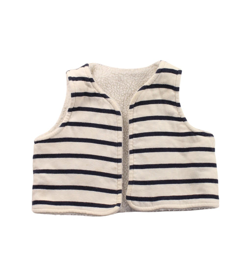 A Black Dress Up Vests from Petit Bateau in size 6-12M for girl. (Front View)