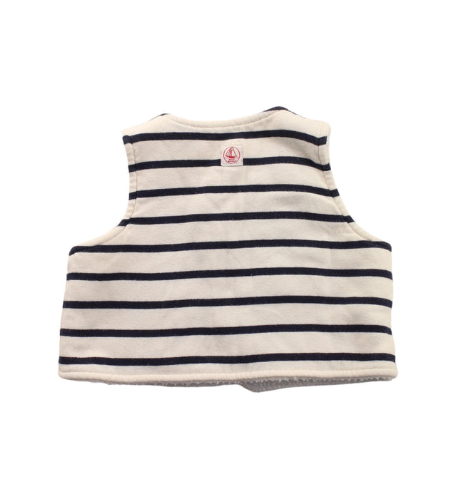 A Black Dress Up Vests from Petit Bateau in size 6-12M for girl. (Back View)