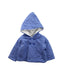 A Blue Coats from Petit Bateau in size 12-18M for girl. (Front View)