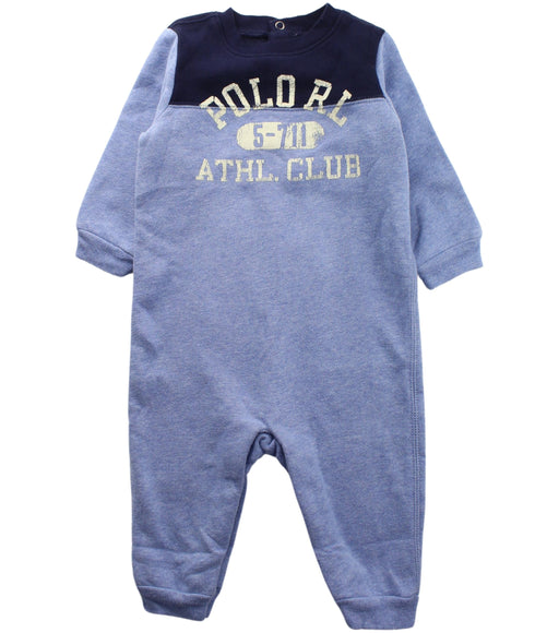 A Blue Long Sleeve Jumpsuits from Ralph Lauren in size 6-12M for boy. (Front View)