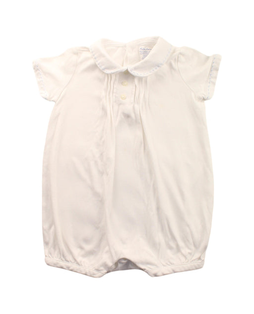 A White Short Sleeve Rompers from Ralph Lauren in size 6-12M for girl. (Front View)