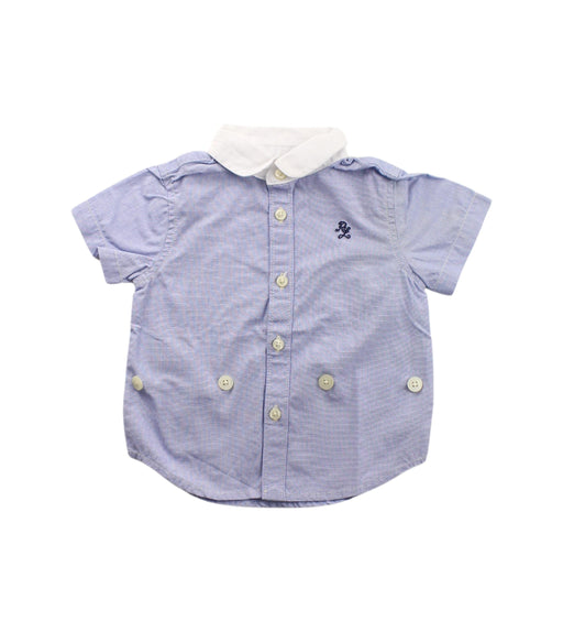 A Blue Short Sleeve Shirts from Ralph Lauren in size 0-3M for boy. (Front View)