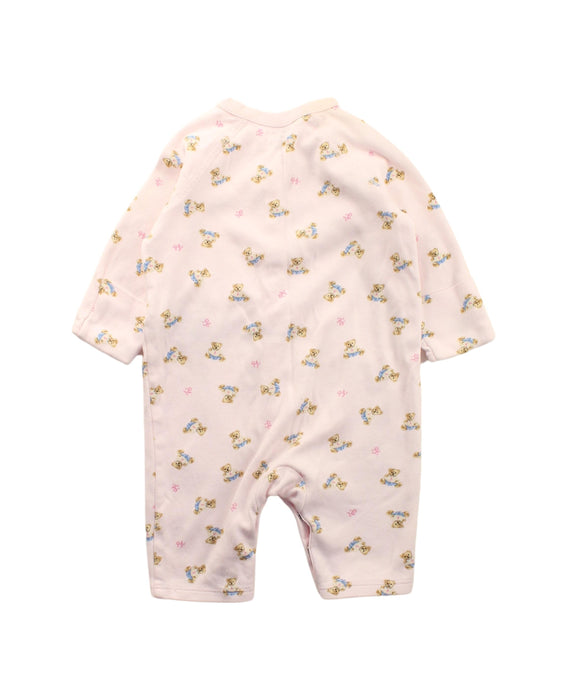 A Pink Long Sleeve Jumpsuits from Ralph Lauren in size 0-3M for girl. (Back View)