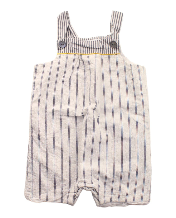 A Blue Overall Shorts from Jacadi in size 6-12M for boy. (Front View)