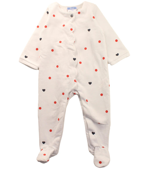 A White Onesies from Jacadi in size 6-12M for boy. (Front View)