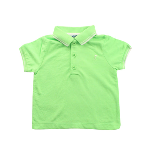 A Green Short Sleeve Polos from Jacadi in size 6-12M for boy. (Front View)