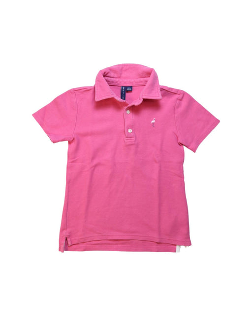 A Pink Short Sleeve Polos from Janie & Jack in size 5T for girl. (Front View)