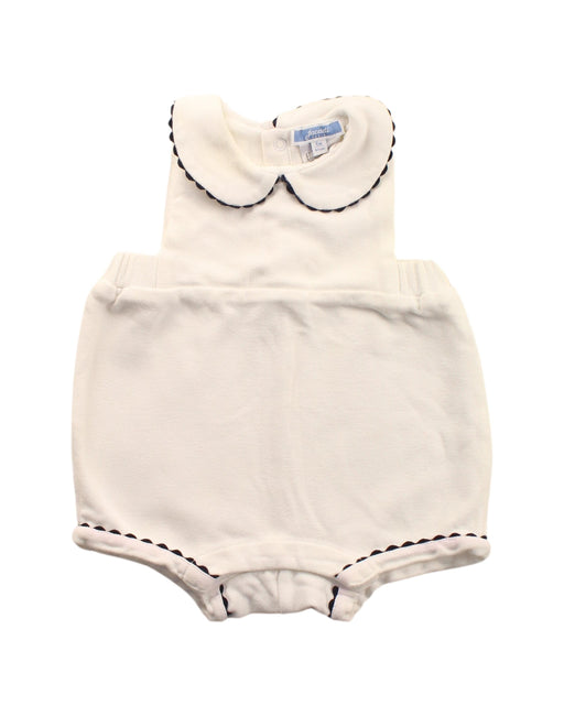 A White Sleeveless Bodysuits from Jacadi in size 3-6M for girl. (Front View)