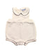 A White Sleeveless Bodysuits from Jacadi in size 3-6M for girl. (Front View)