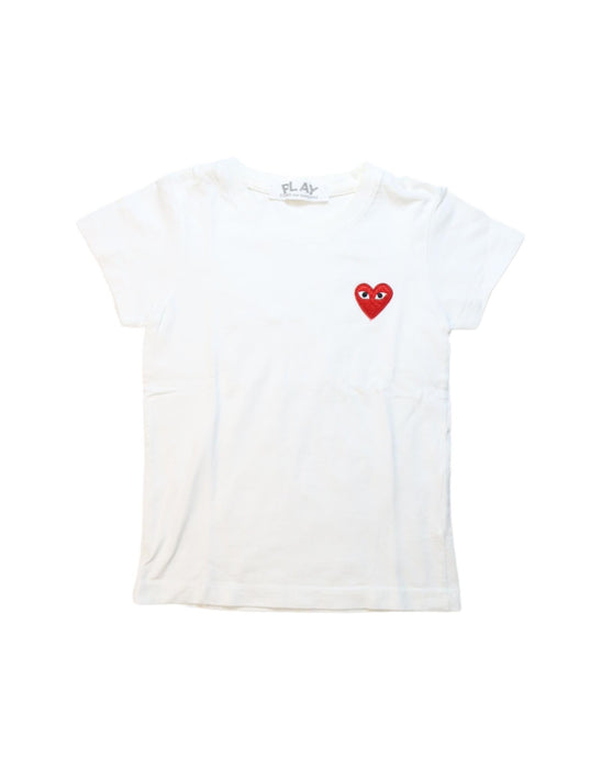 A White Short Sleeve T Shirts from Comme des Garcons in size 4T for girl. (Front View)