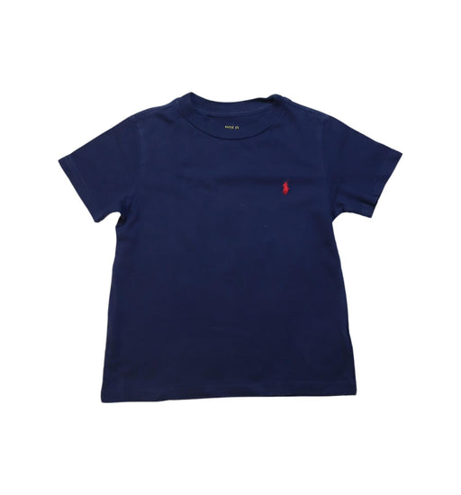 A Navy Short Sleeve T Shirts from Polo Ralph Lauren in size 4T for boy. (Front View)