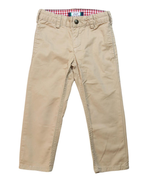 A Beige Casual Pants from Jacadi in size 3T for boy. (Front View)