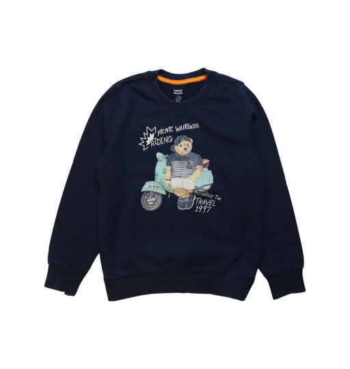 A Navy Crewneck Sweatshirts from Tommy Hilfiger in size 6T for boy. (Front View)