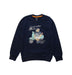 A Navy Crewneck Sweatshirts from Tommy Hilfiger in size 6T for boy. (Front View)