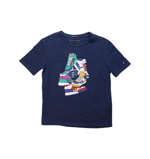 A Navy Short Sleeve T Shirts from Tommy Hilfiger in size 6T for boy. (Front View)