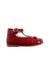 A Red Flats from Jacadi in size 18-24M for girl. (Front View)