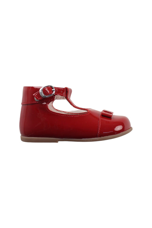 A Red Flats from Jacadi in size 18-24M for girl. (Front View)