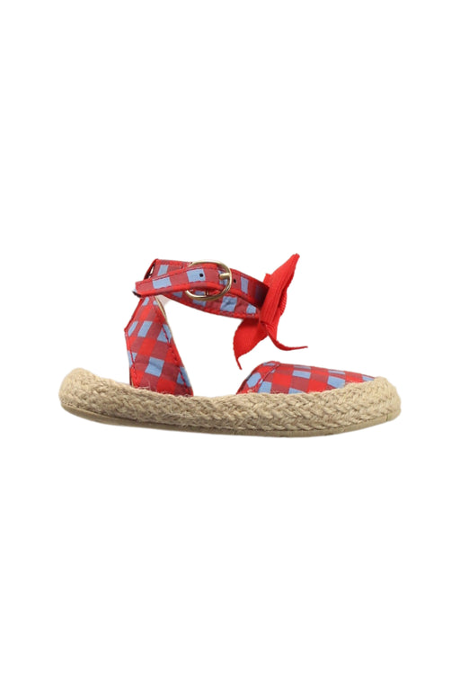 A Red Sandals from Janie & Jack in size 12-18M for girl. (Front View)