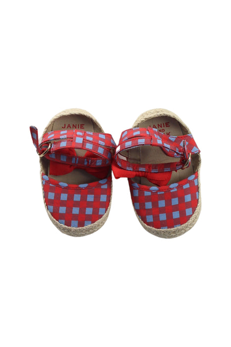 A Red Sandals from Janie & Jack in size 12-18M for girl. (Back View)