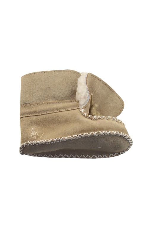 A Beige Booties from Ralph Lauren in size 12-18M for girl. (Front View)