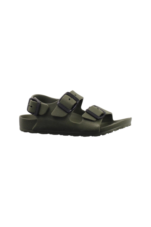 A Green Sandals from Birkenstock in size 5T for girl. (Front View)