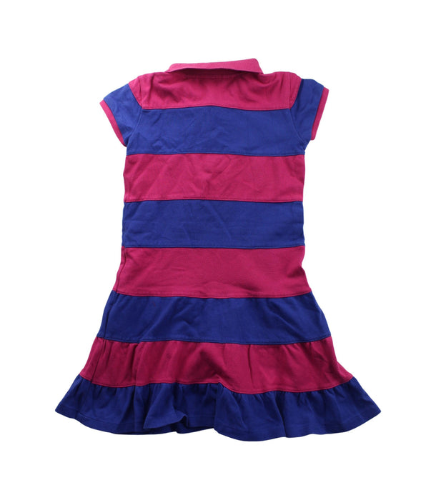 A Blue Short Sleeve Dresses from Ralph Lauren in size 5T for girl. (Back View)