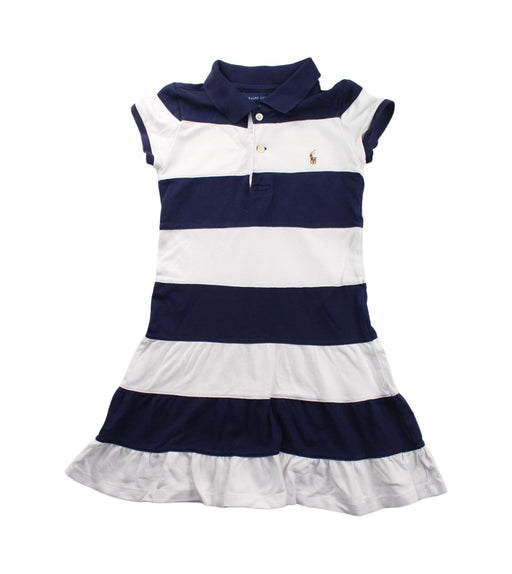 A Blue Short Sleeve Dresses from Ralph Lauren in size 6T for girl. (Front View)