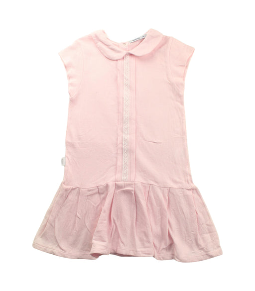 A Pink Short Sleeve Dresses from Babidu in size 6T for girl. (Front View)