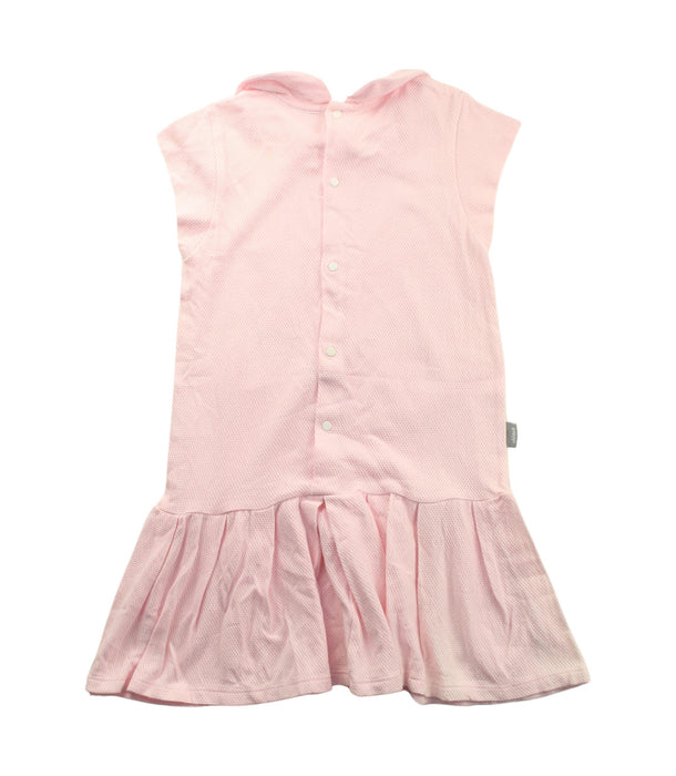 A Pink Short Sleeve Dresses from Babidu in size 6T for girl. (Back View)