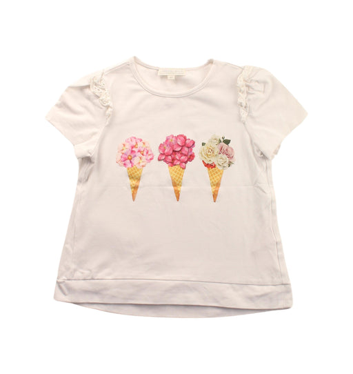 A White Short Sleeve T Shirts from Nicholas & Bears in size 4T for girl. (Front View)