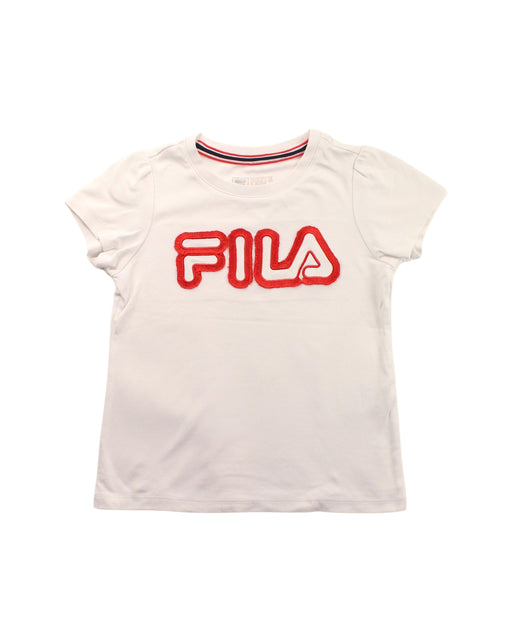 A White Short Sleeve T Shirts from Fila in size 4T for girl. (Front View)