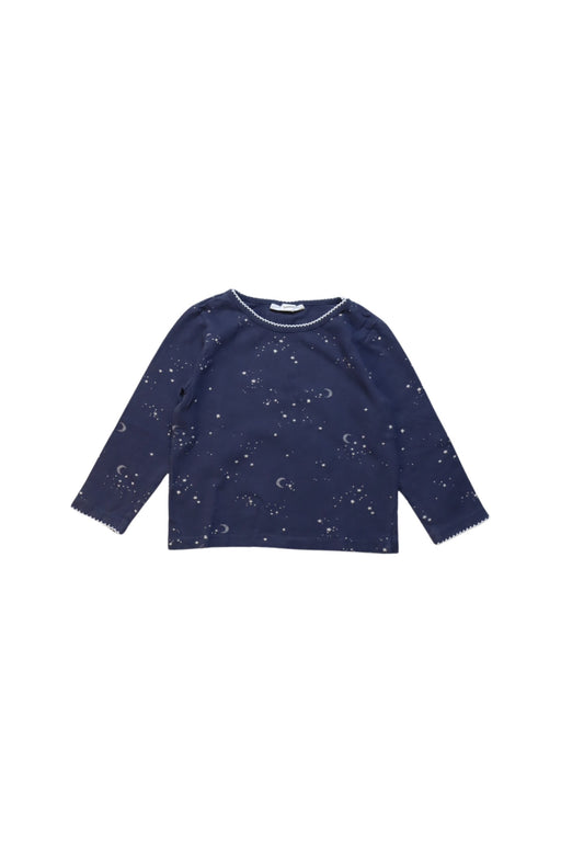 A Navy Pyjama Sets from The Little White Company in size 12-18M for girl. (Front View)